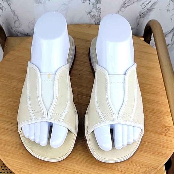 Skechers Women's Slip On Open-Toe/Heel Sport Sandal Ivory/Cream Size 7 - Picture 6 of 10